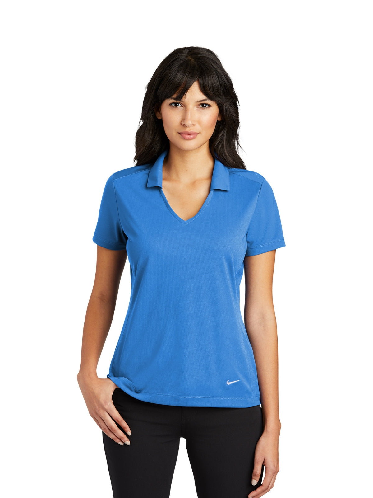 Women's Dri-FIT Vertical Mesh Polo - NK637165 - Brisk Blue