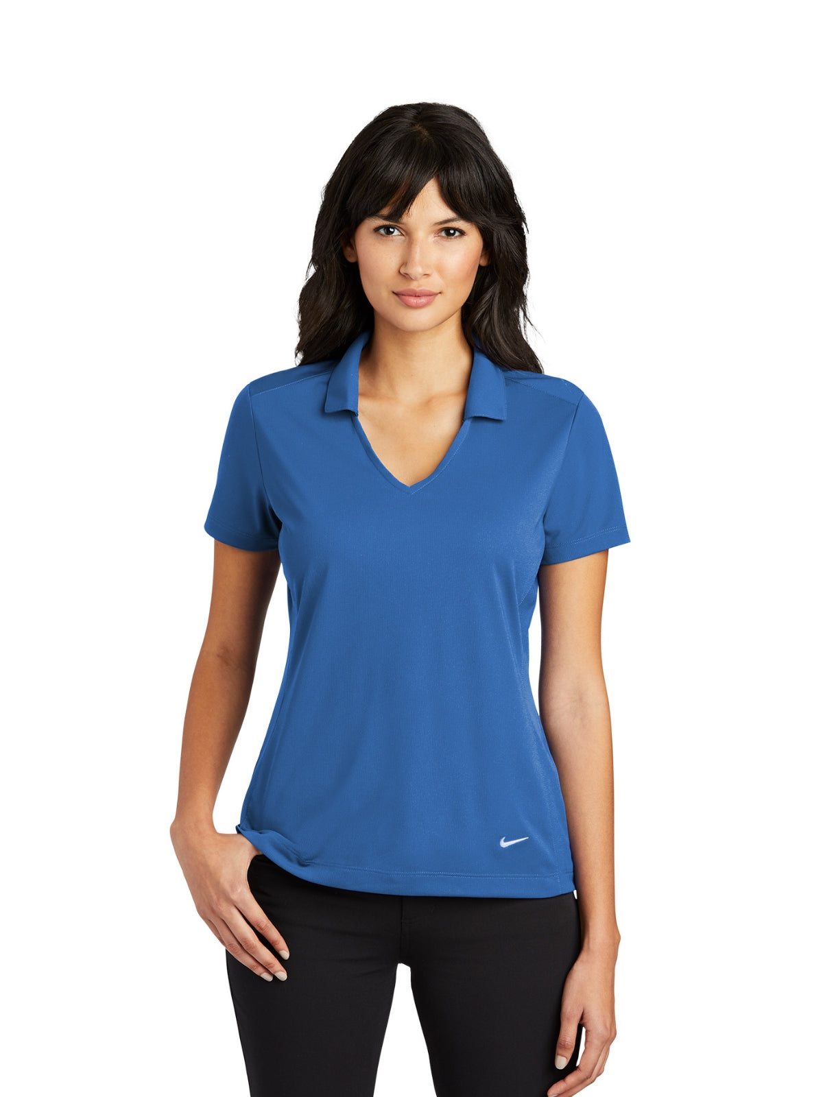 Women's Dri-FIT Vertical Mesh Polo - NK637165 - Gym Blue