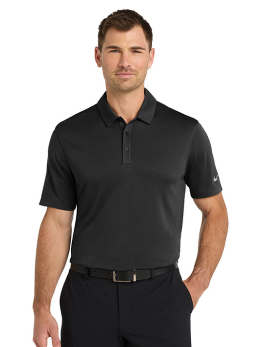 Men's Dri-FIT Hex Textured Polo - NKAH6266 - Black