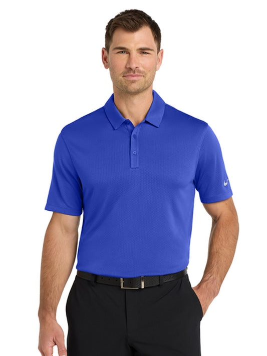 Men's Dri-FIT Hex Textured Polo - NKAH6266 - Game Royal