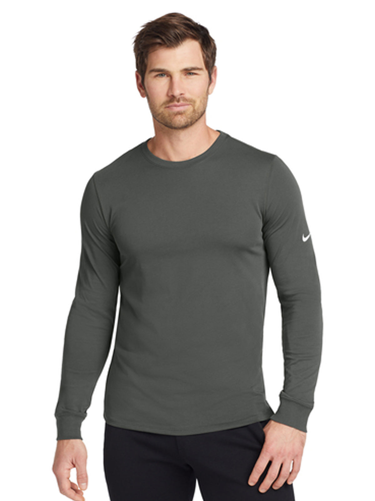 Men's Pocketless Dri-FIT Long Sleeve Tee - NKBQ5230 - Anthracite