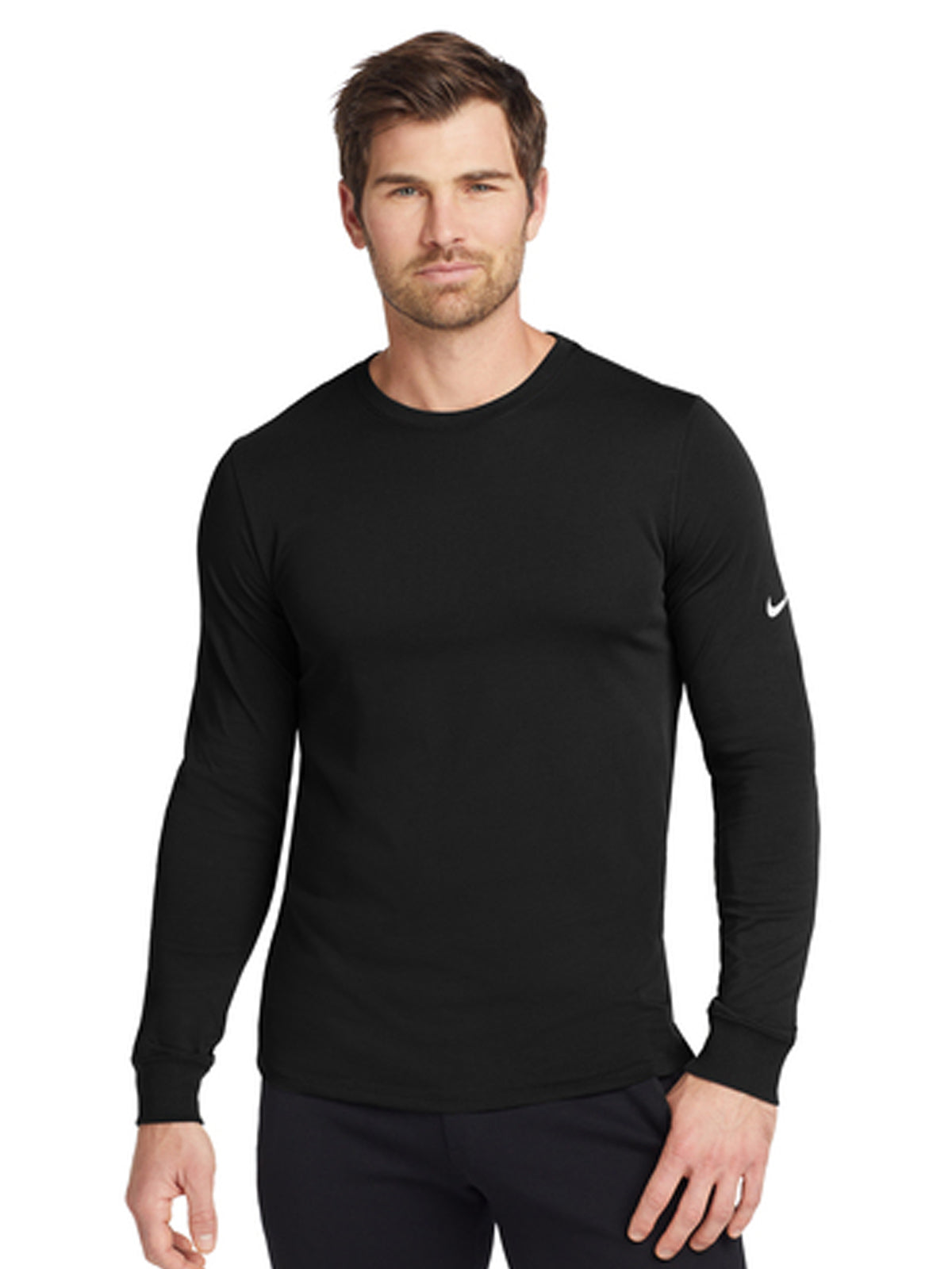 Men's Pocketless Dri-FIT Long Sleeve Tee - NKBQ5230 - Black