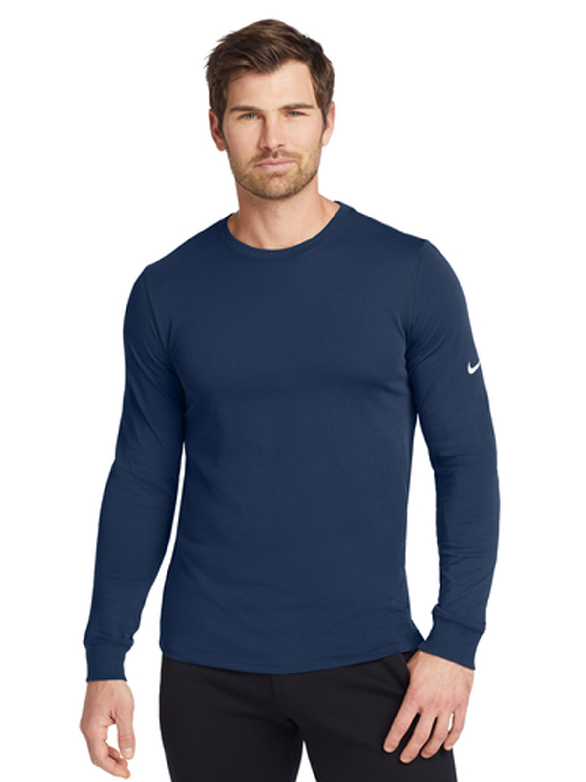 Men's Pocketless Dri-FIT Long Sleeve Tee - NKBQ5230 - College Navy