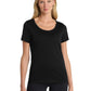 Women's Dri-FIT Cotton/Poly Scoop Neck Tee - NKBQ5234 - Black