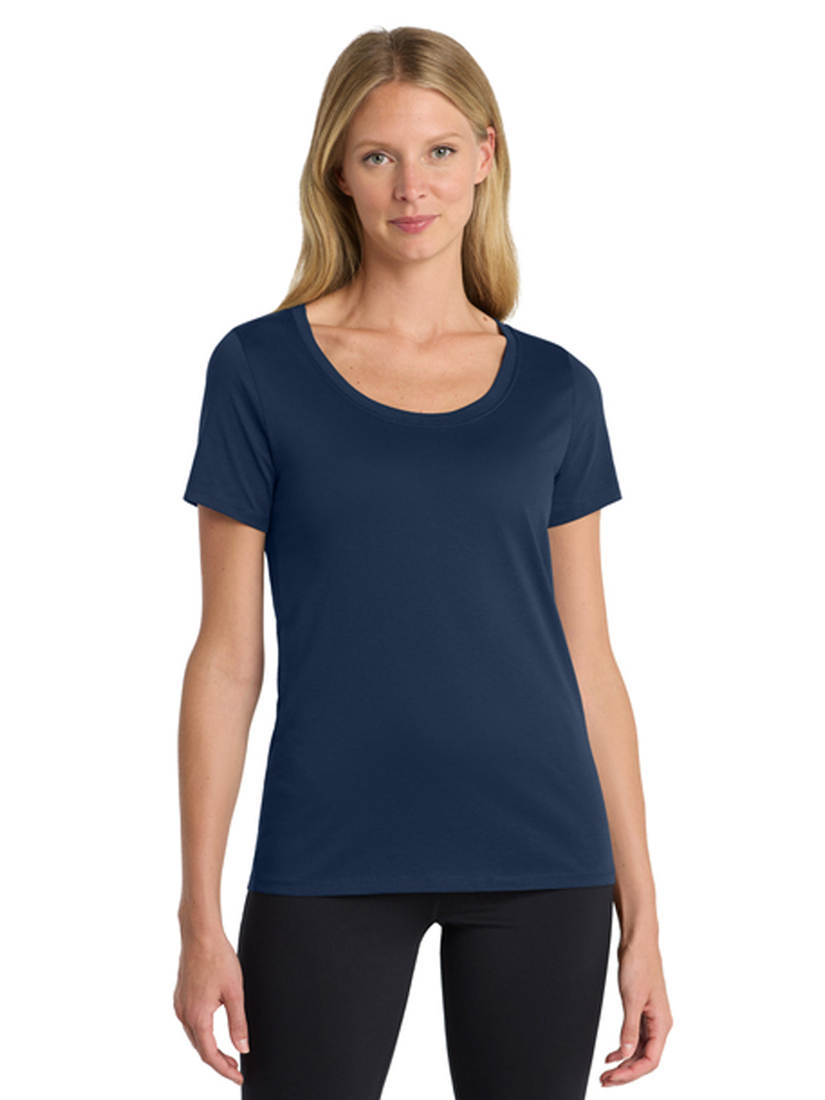 Women's Dri-FIT Cotton/Poly Scoop Neck Tee - NKBQ5234 - College Navy