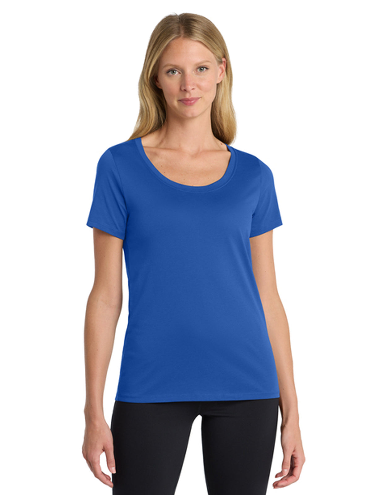 Women's Dri-FIT Cotton/Poly Scoop Neck Tee - NKBQ5234 - Rush Blue