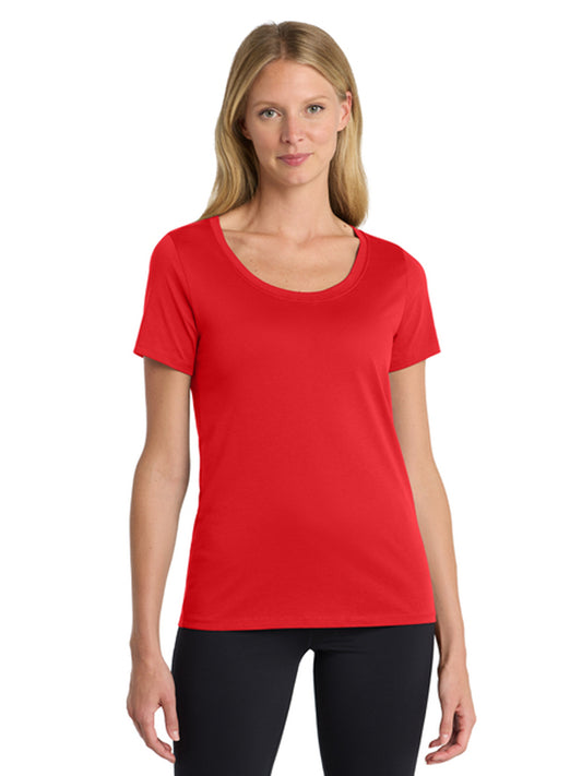 Women's Dri-FIT Cotton/Poly Scoop Neck Tee - NKBQ5234 - University Red