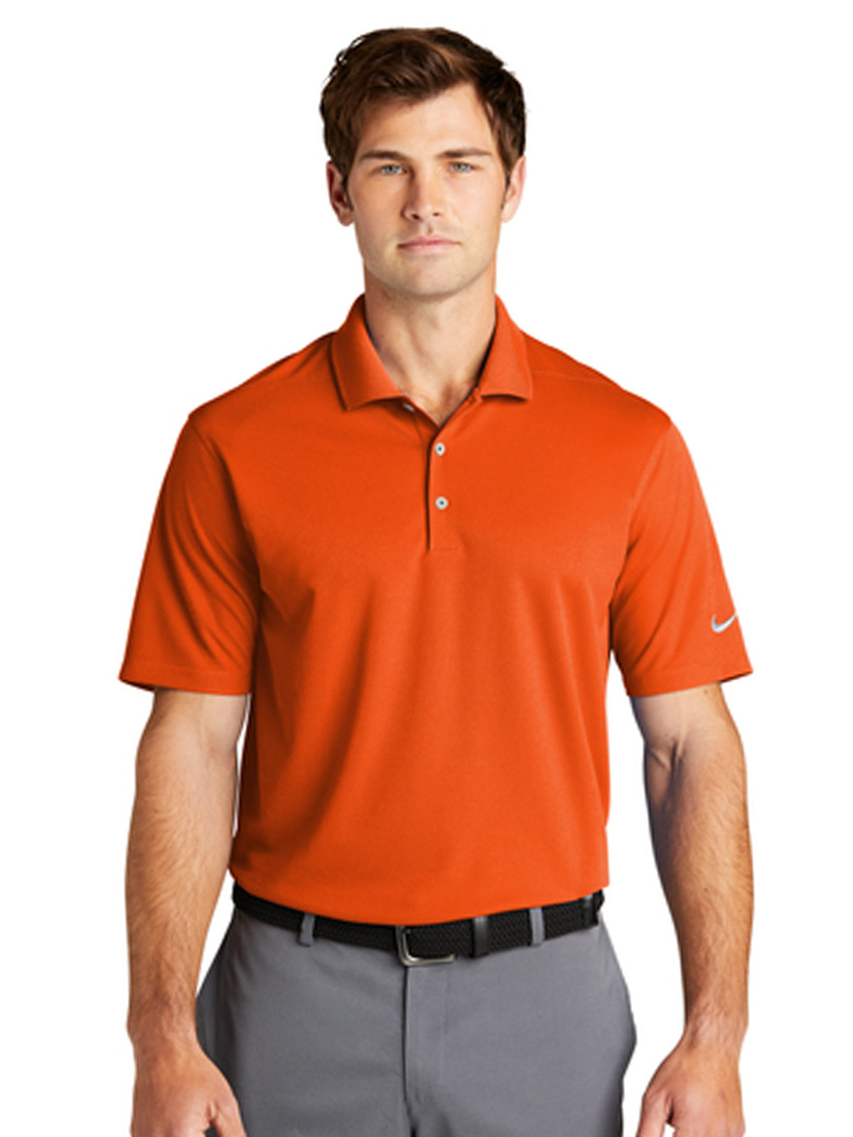 Men's Micro Pique Polo - NKDC1963 - Brilliant Orange