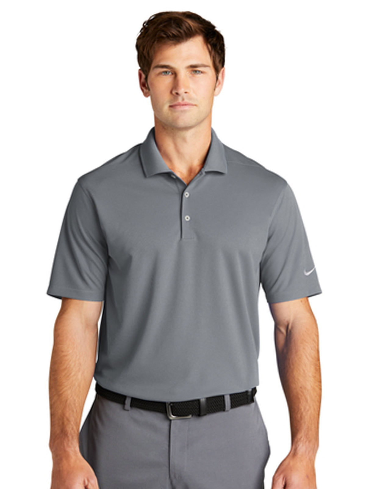 Men's Micro Pique Polo - NKDC1963 - Cool Grey