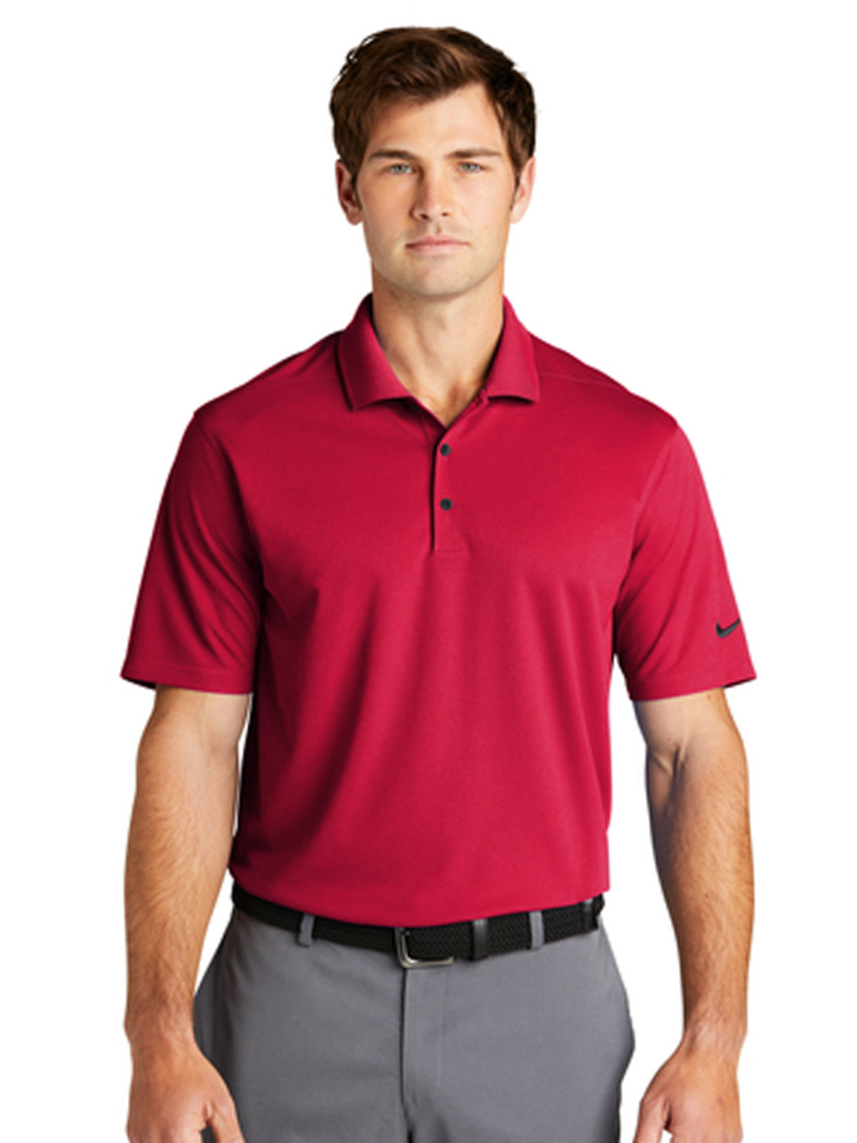 Men's Micro Pique Polo - NKDC1963 - University Red