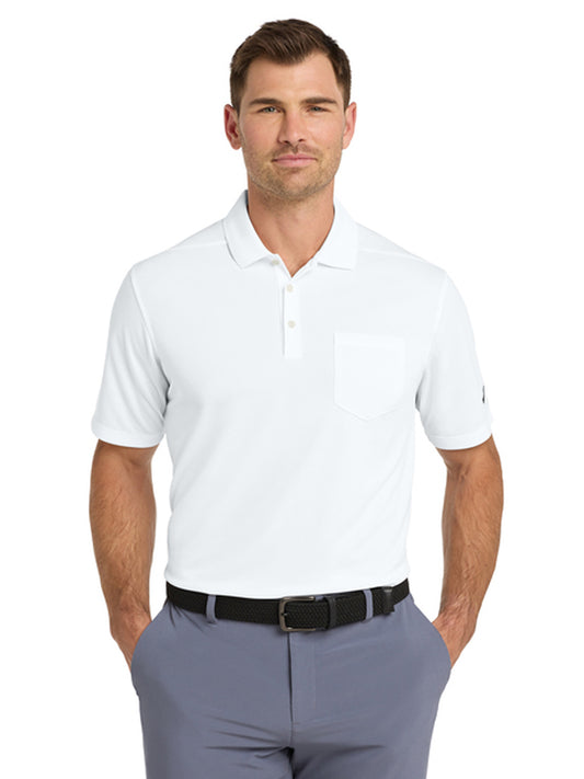 Men's 1-Pocket Micro Pique Polo - NKDC2103 - White