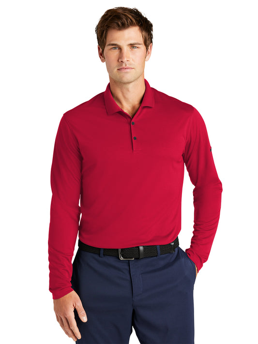 Men's Dri-FIT Micro Pique 2.0 Long Sleeve Polo - NKDC2104 - University Red