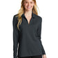 Women's Pocketless Micor Pique Long Sleeve Polo - NKDC2105 - Anthracite