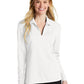 Women's Pocketless Micor Pique Long Sleeve Polo - NKDC2105 - White