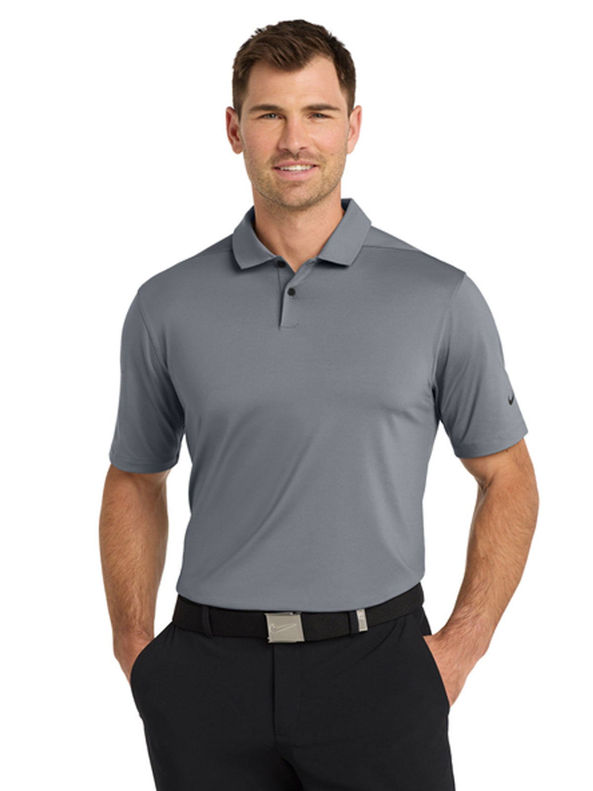 Men's Pocketless Vapor Polo - NKDC2108 - Cool Grey