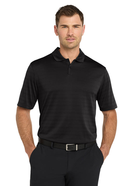Men's Pocketless Vapor Jacquard Polo - NKDC2115 - Black