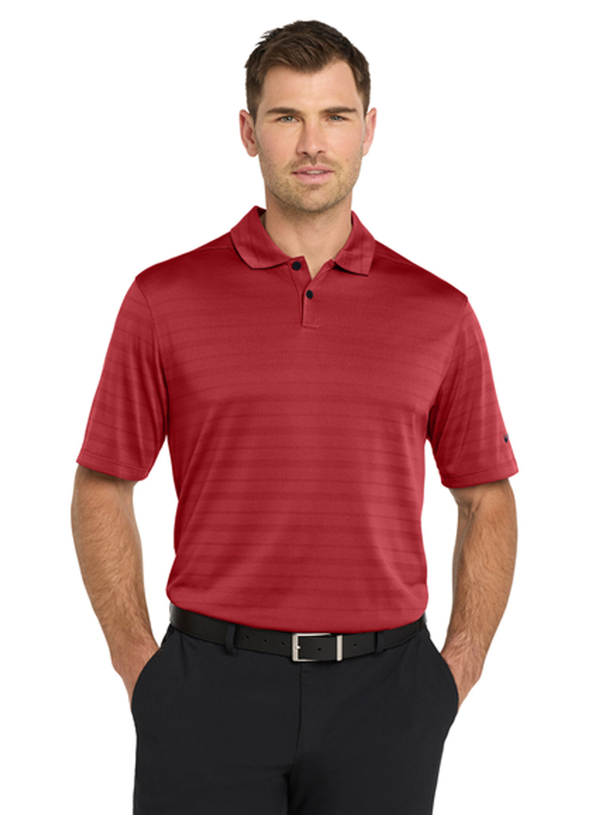 Men's Pocketless Vapor Jacquard Polo - NKDC2115 - Team Red