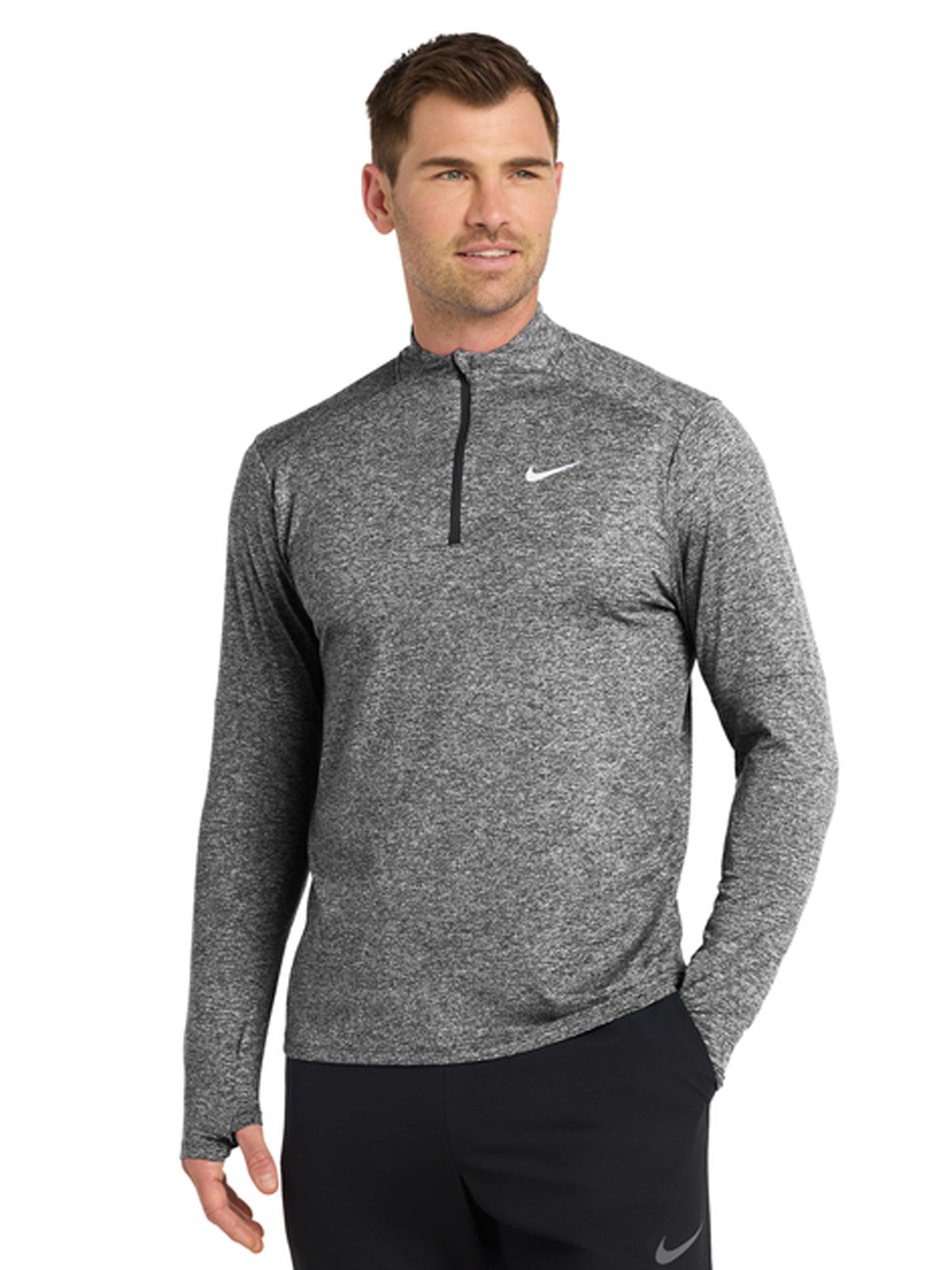 Men's Dri-FIT Element 1/2-Zip Sweatshirt - NKDH4949 - Black Heather