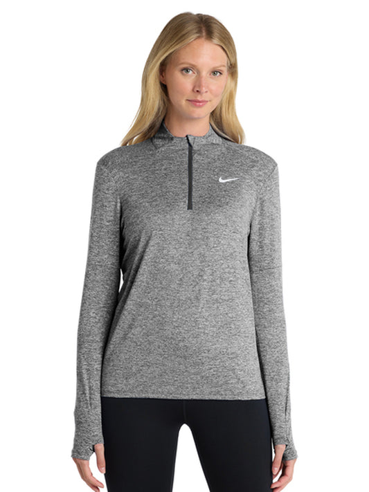 Women's Dri-FIT Element 1/2-Zip Sweatshirt - NKDH4951 - Black Heather