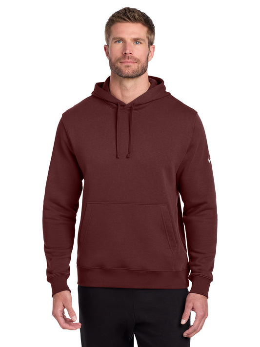 Men's 1-Pocket Club Fleece Pullover Hoodie - NKDR1499 - Dark Team Red