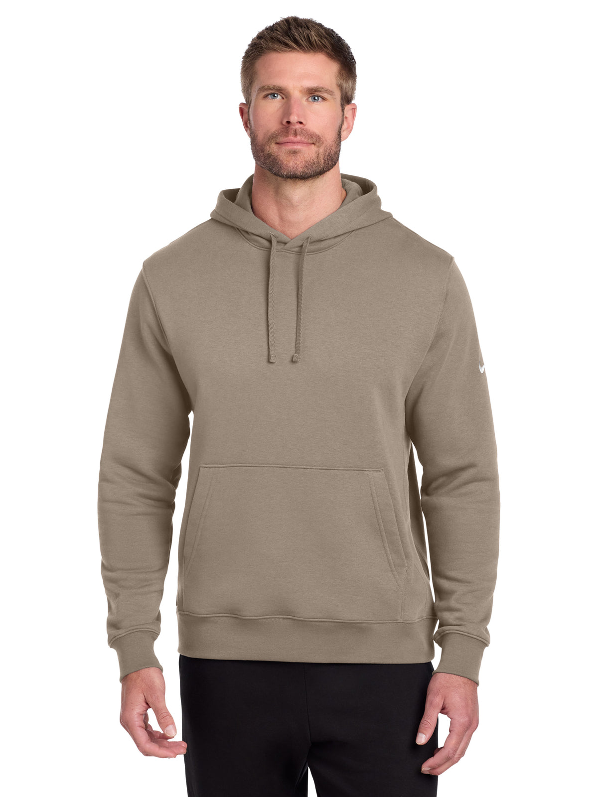 Men's 1-Pocket Club Fleece Pullover Hoodie - NKDR1499 - Khaki