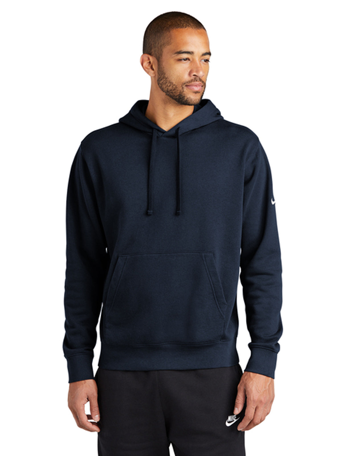 Men's 1-Pocket Club Fleece Pullover Hoodie - NKDR1499 - Midnight Navy