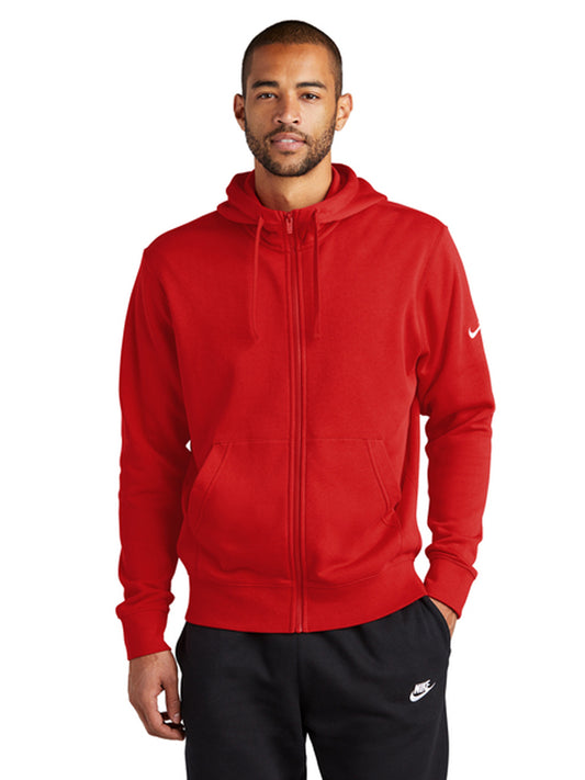 Men's 2-Pocket Club Fleece Full-Zip Hoodie - NKDR1513 - University Red