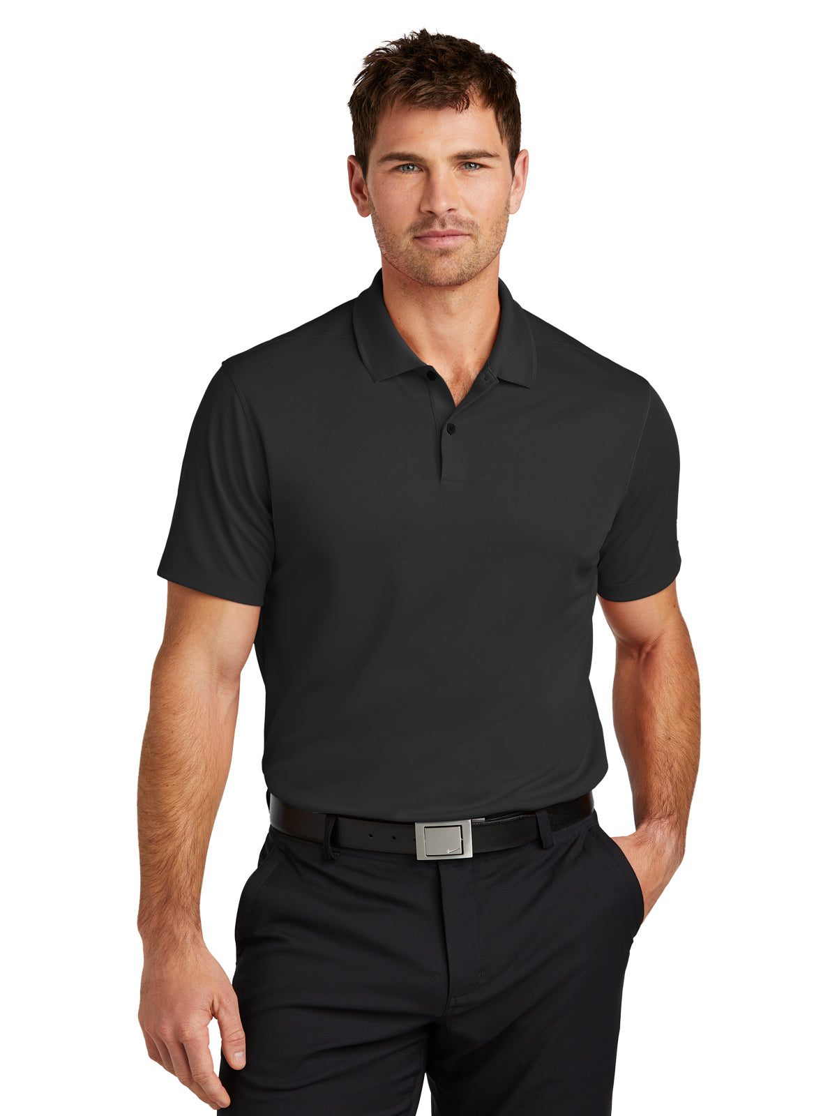 Men's Pocketless Victory Solid Polo - NKDX6684 - Black