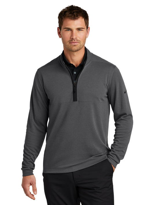 Men's Textured 1/2-Zip Cover-Up - NKDX6702 - Dark Grey