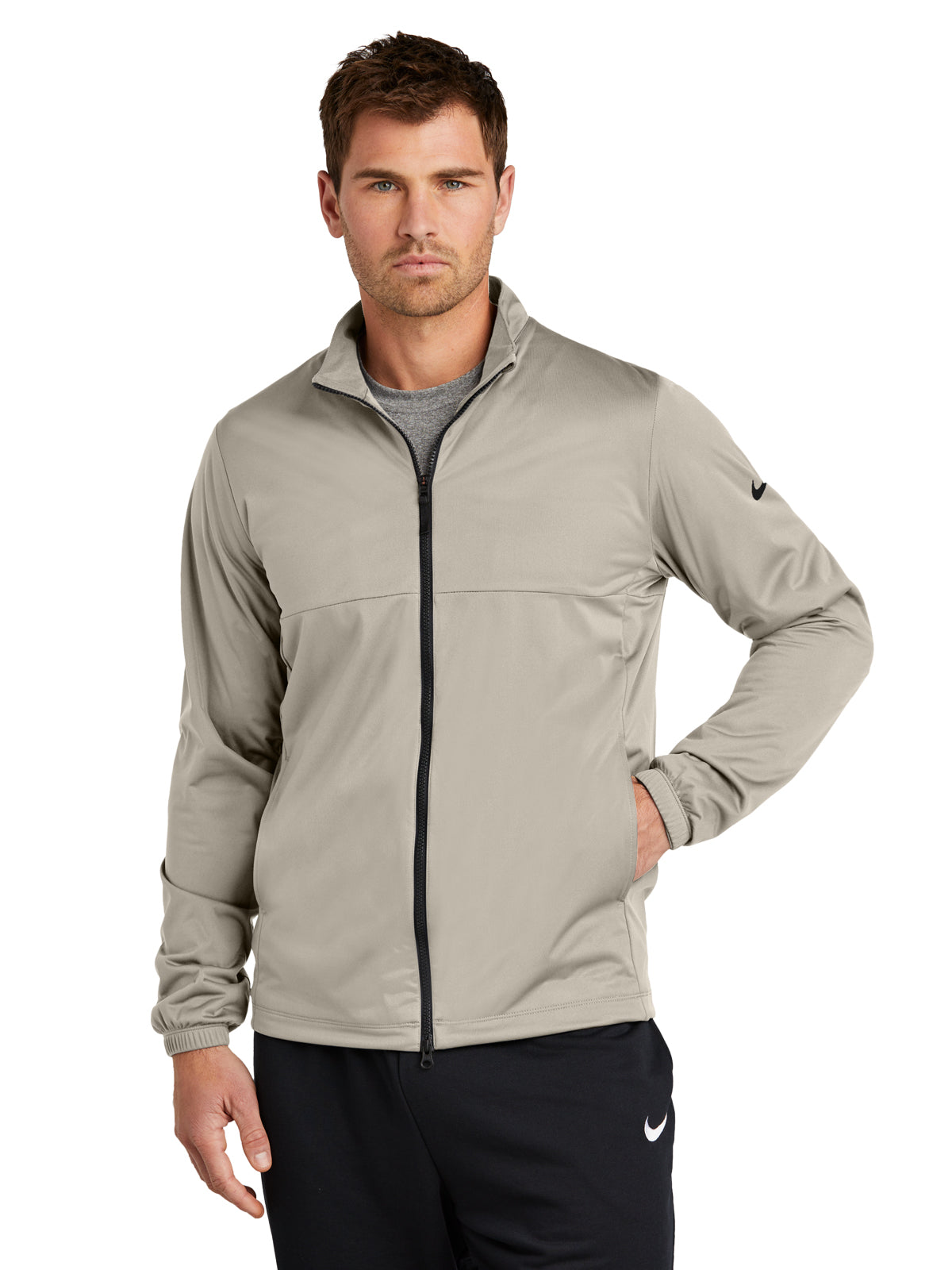 Men's 2-Pocket Full-Zip Jacket - NKDX6716 - Stone