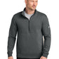 Men's Two-Pocket Club Fleece Sleeve Swoosh 1/2-Zip - NKDX6718 - Charcoal Heather