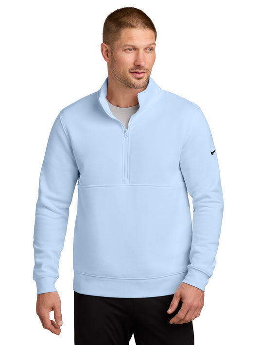 Men's Two-Pocket Club Fleece Sleeve Swoosh 1/2-Zip - NKDX6718 - Hydrogen Blue