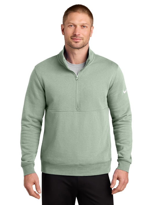 Men's Two-Pocket Club Fleece Sleeve Swoosh 1/2-Zip - NKDX6718 - Jade Horizon