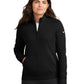Ladies Club Fleece Sleeve Swoosh 1/2-Zip Sweatshirt - NKDX6720 - Black