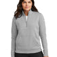 Ladies Club Fleece Sleeve Swoosh 1/2-Zip Sweatshirt - NKDX6720 - Dark Grey Heather