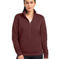 Ladies Club Fleece Sleeve Swoosh 1/2-Zip Sweatshirt - NKDX6720 - Dark Team Red