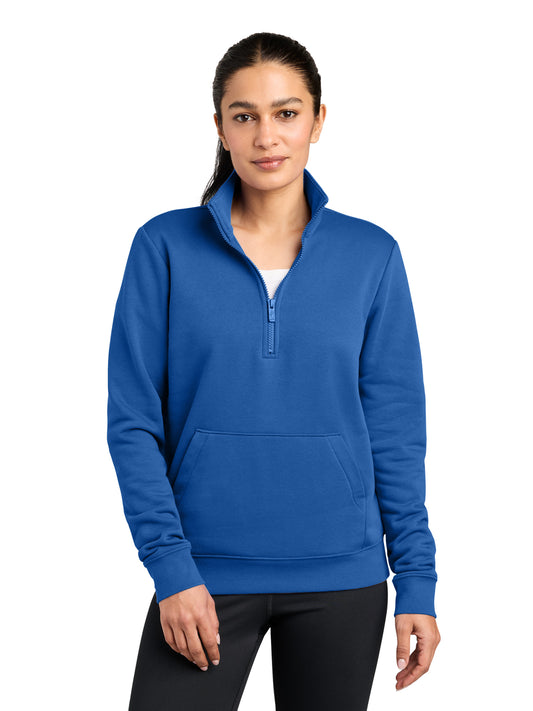 Ladies Club Fleece Sleeve Swoosh 1/2-Zip Sweatshirt - NKDX6720 - Game Royal