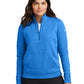 Ladies Club Fleece Sleeve Swoosh 1/2-Zip Sweatshirt - NKDX6720 - Light Game Royal Heather