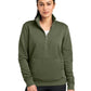 Ladies Club Fleece Sleeve Swoosh 1/2-Zip Sweatshirt - NKDX6720 - Medium Olive