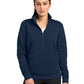 Ladies Club Fleece Sleeve Swoosh 1/2-Zip Sweatshirt - NKDX6720 - Midnight Navy