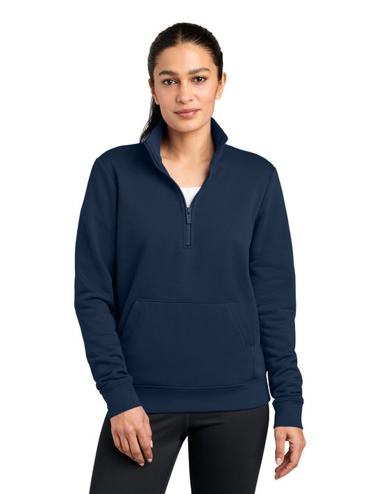 Ladies Club Fleece Sleeve Swoosh 1/2-Zip Sweatshirt - NKDX6720 - Midnight Navy