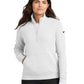 Ladies Club Fleece Sleeve Swoosh 1/2-Zip Sweatshirt - NKDX6720 - White