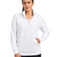 Ladies Club Fleece Sleeve Swoosh 1/2-Zip Sweatshirt - NKDX6720 - White