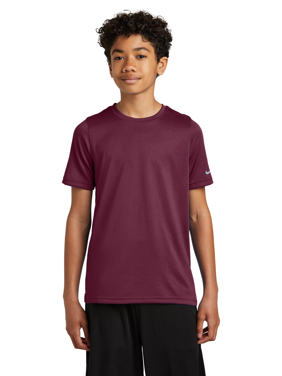 Unisex Pocketless Youth Swoosh Sleeve rLegend Tee - NKDX8787 - Deep Maroon