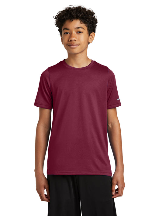 Unisex Pocketless Youth Swoosh Sleeve rLegend Tee - NKDX8787 - Team Maroon