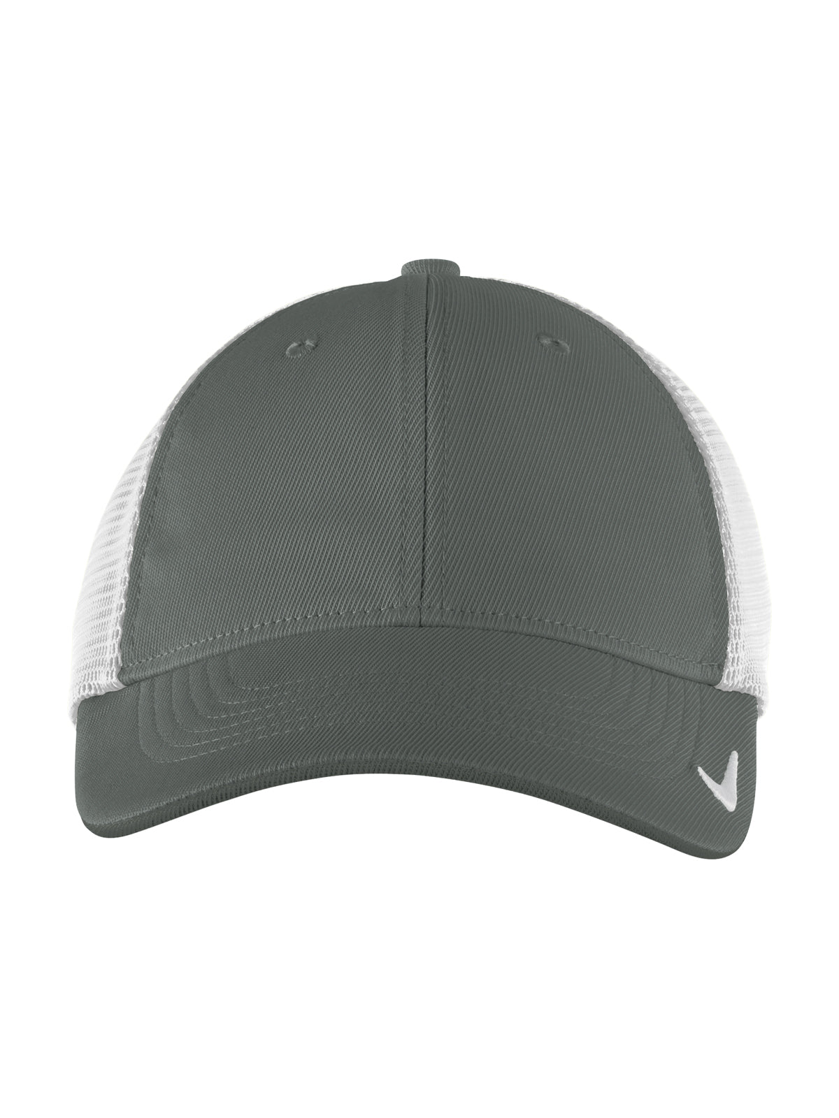 Unisex Stretch-to-Fit Mesh Back Cap - NKFB6448 - Anthracite/ White