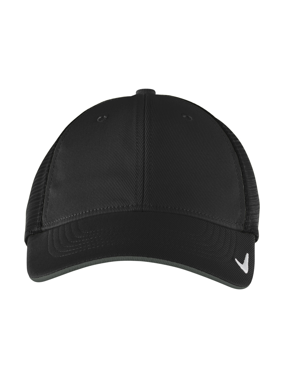 Unisex Stretch-to-Fit Mesh Back Cap - NKFB6448 - Black/ Black