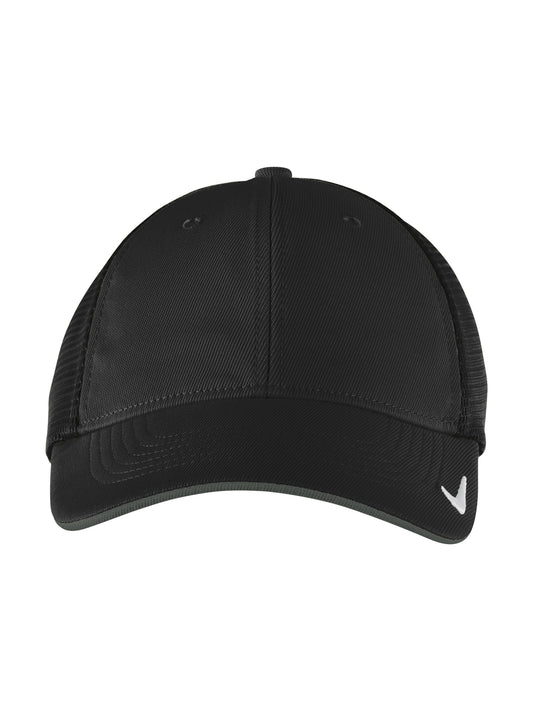 Unisex Stretch-to-Fit Mesh Back Cap - NKFB6448 - Black/ Black