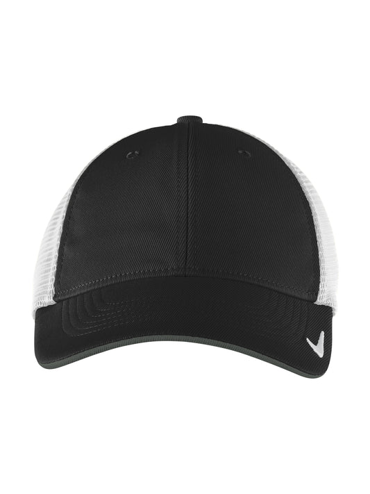 Unisex Stretch-to-Fit Mesh Back Cap - NKFB6448 - Black/ White