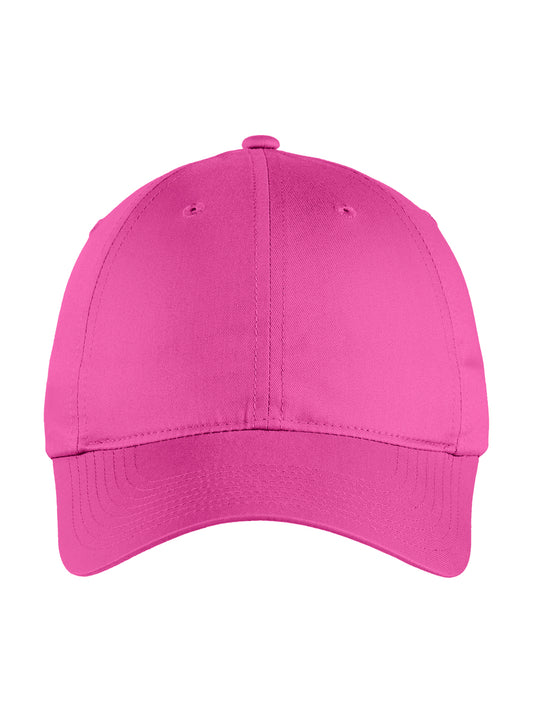Unisex Unstructured Cotton/Poly Twill Cap - NKFB6449 - Vivid Pink